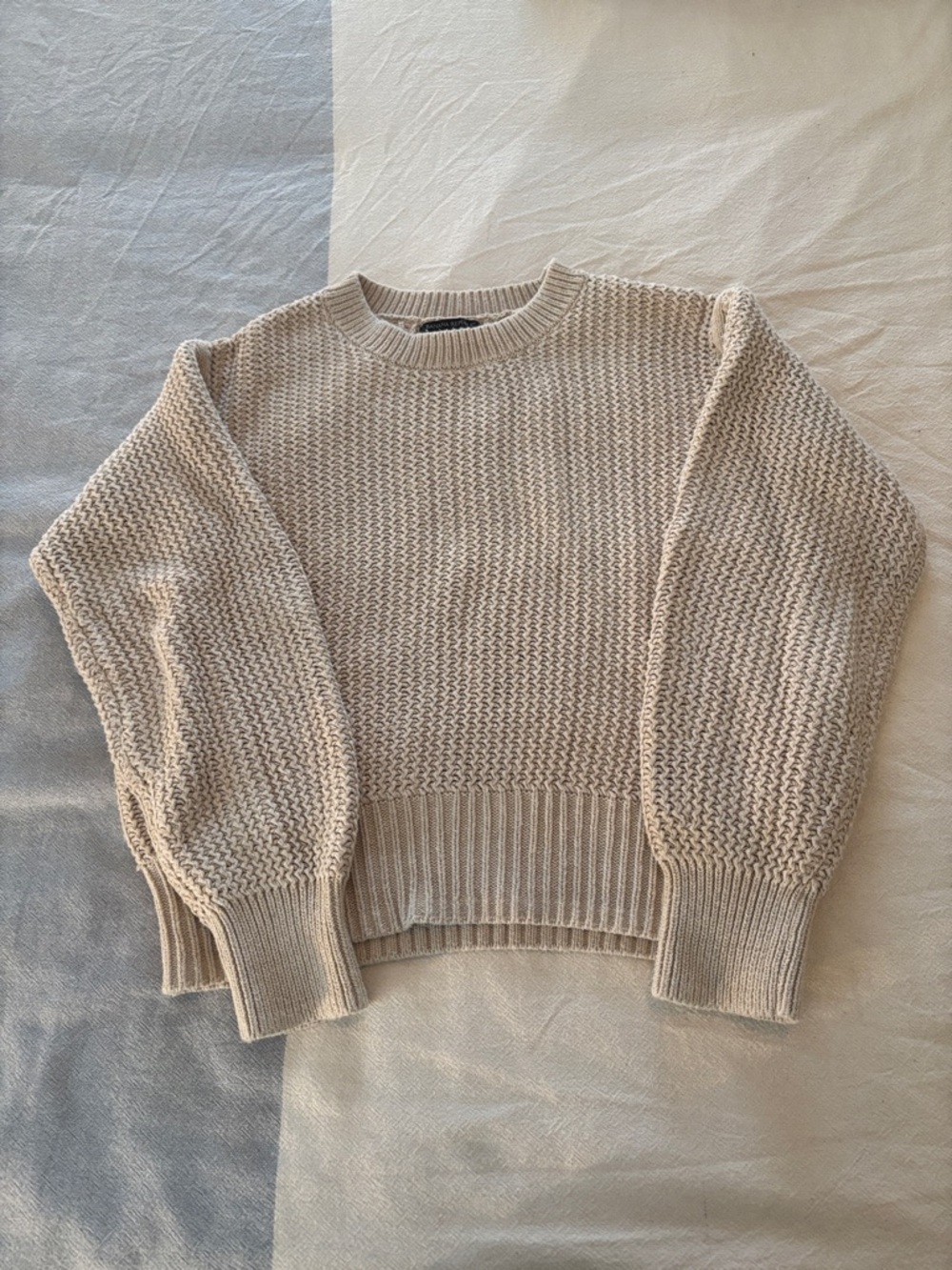 Banana Republic Chunky Cream Knit Sweater - Women's Crewneck
